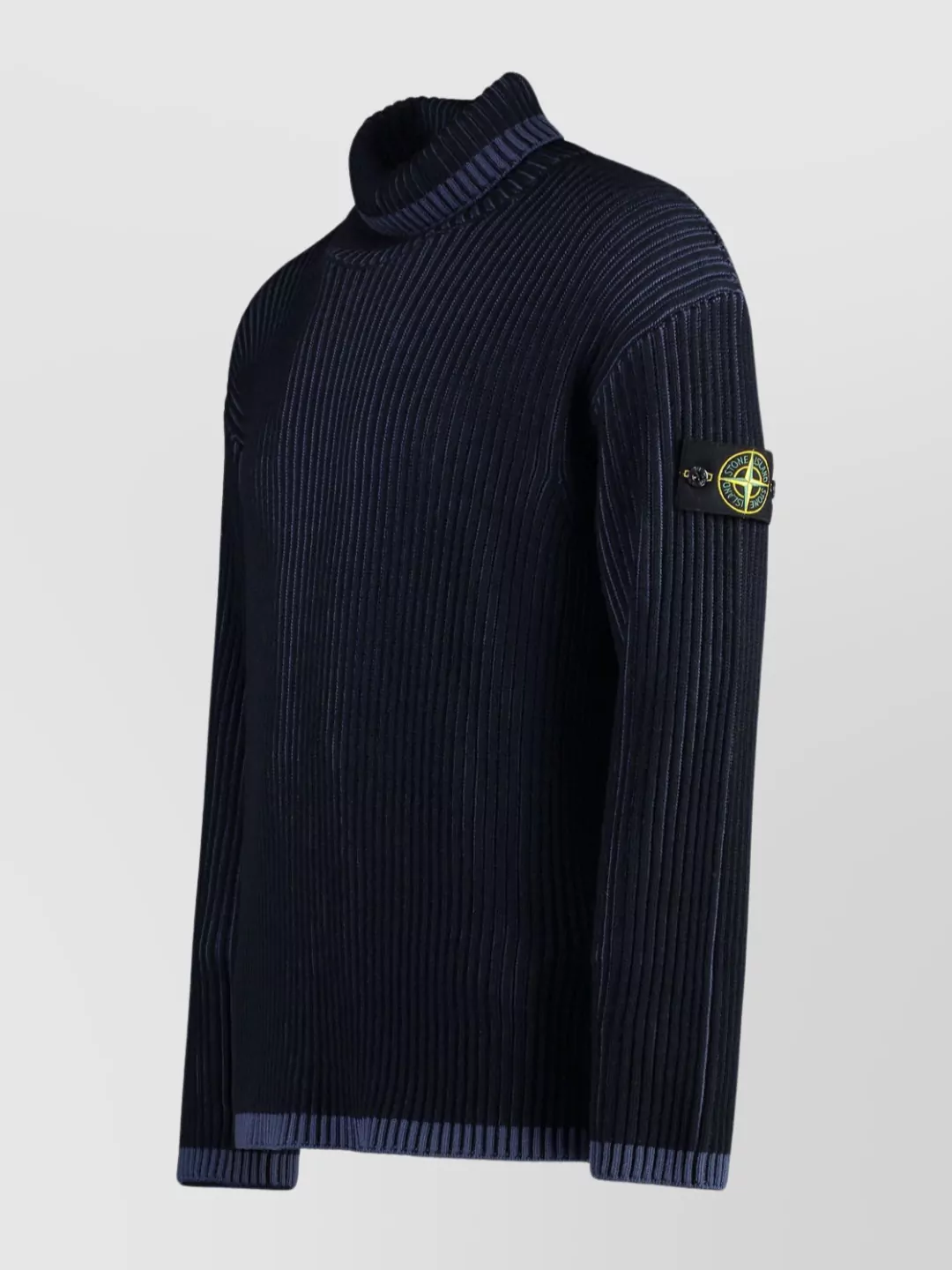 Stone Island Turtleneck Sweater Virgin Wool Contrast Trim