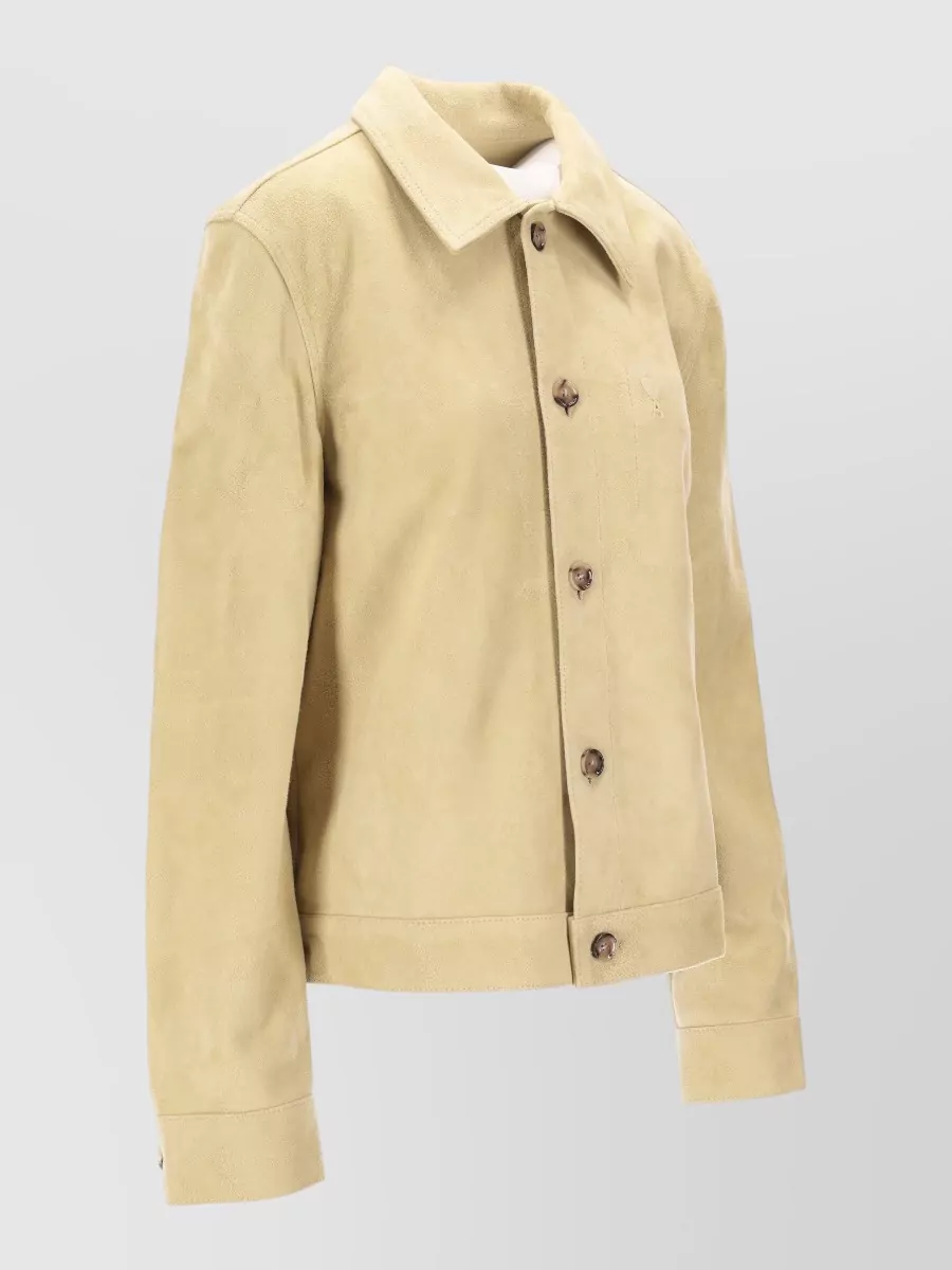 Ami Paris Leather Jacket Ami De Coeur Buttons