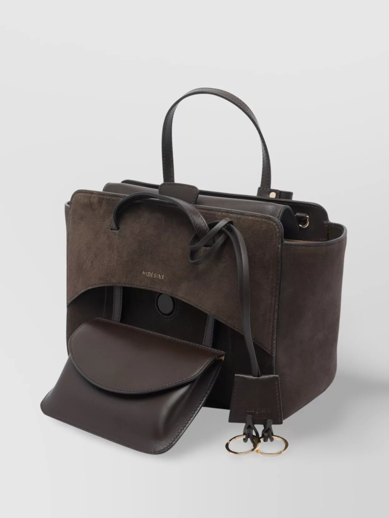 Hidesins Double Handle Leather Cross-Body Bag
