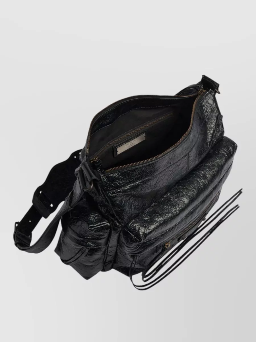 Balenciaga Leather Medium Multipocket Crossbody Bag