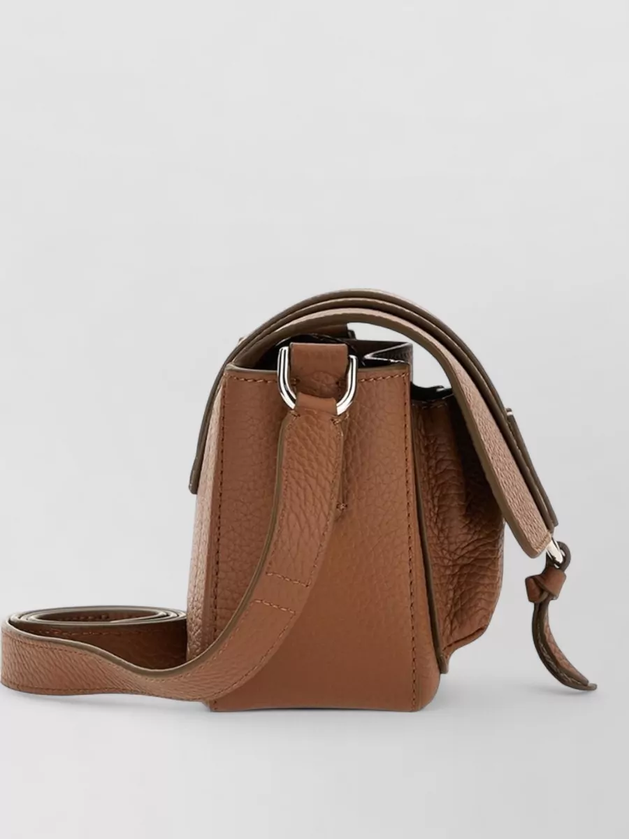 Hogan Leather Shoulder Bag Textured Finish