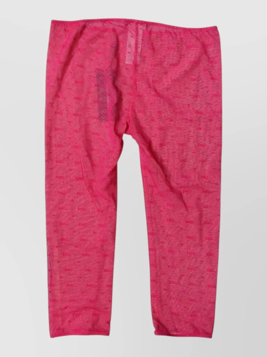Dolce&Gabbana Logo Lace Cropped Leggings