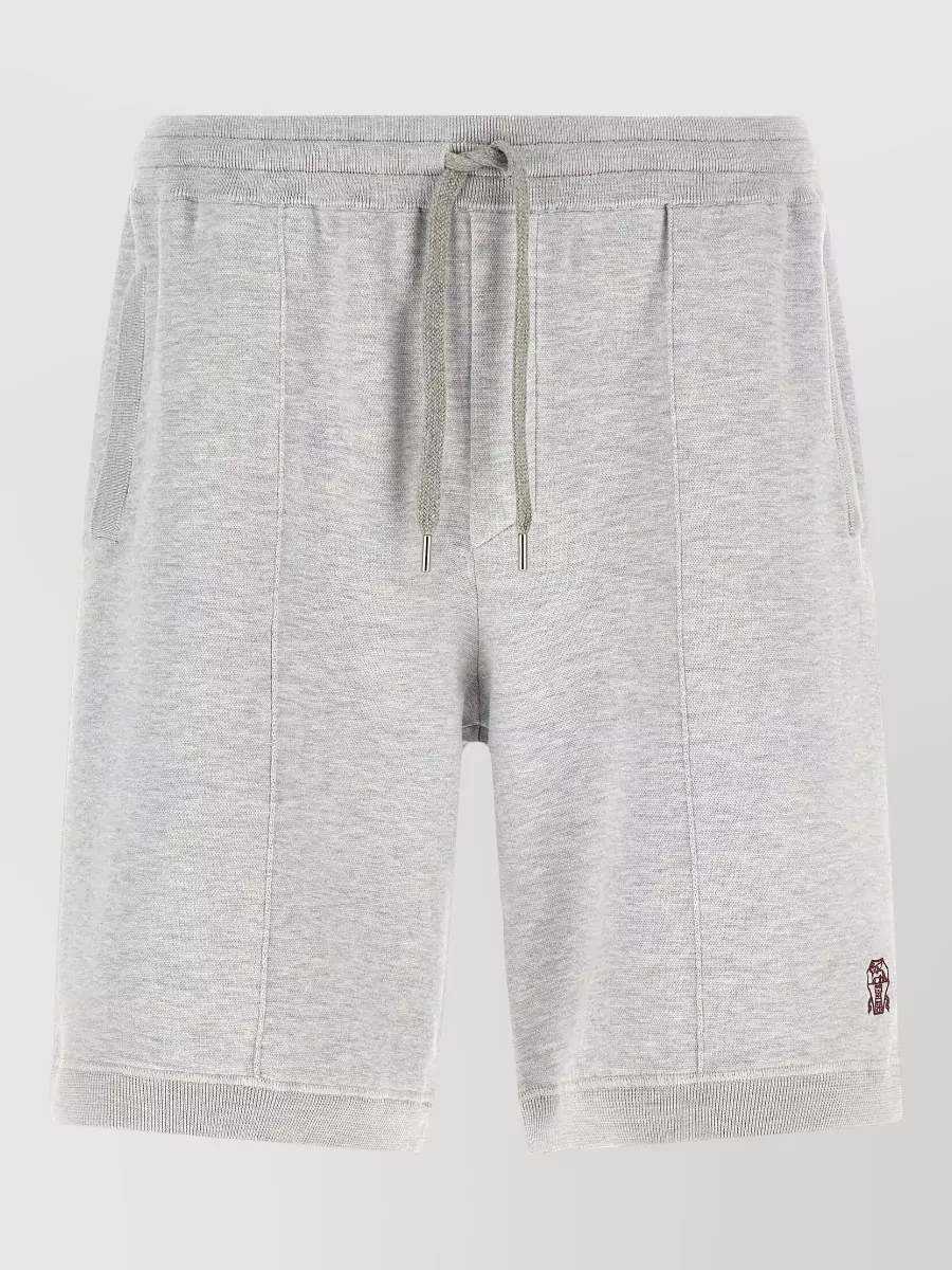 Brunello Cucinelli Silk blend double knit bermuda shorts