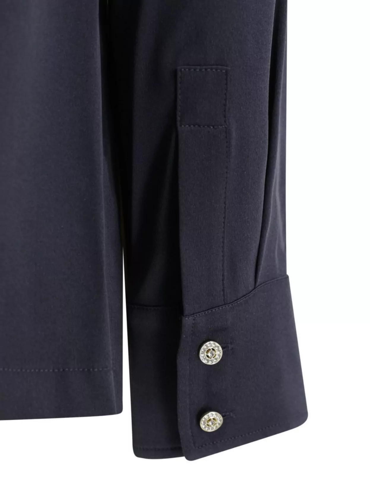 S Max Mara Round Neck Silk Satin Shirt