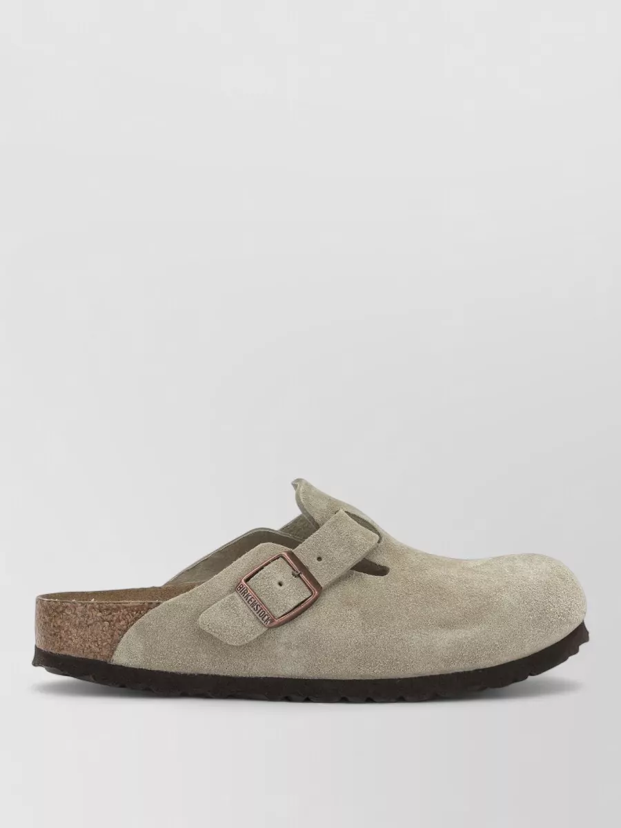 Birkenstock Suede Leather Boston Slippers