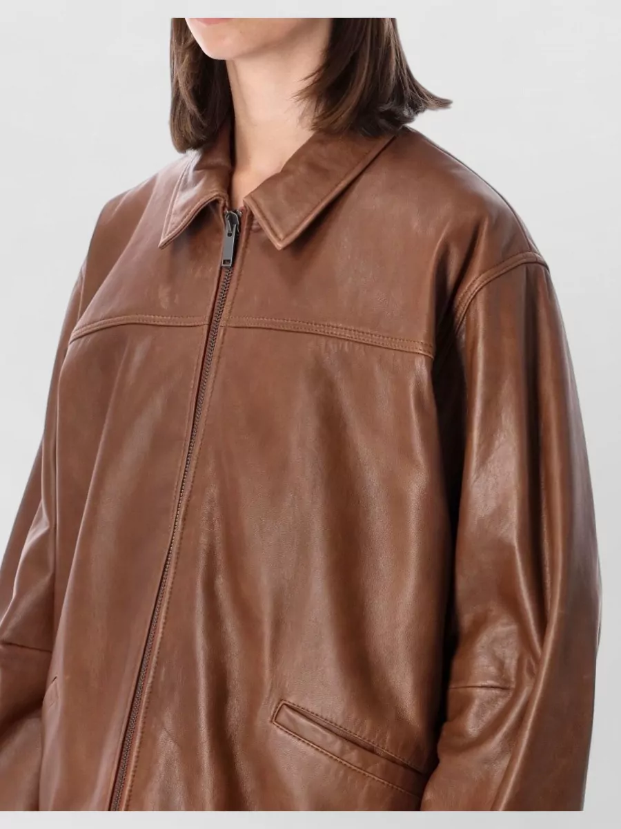 Haikure Leather Cropped Jacket