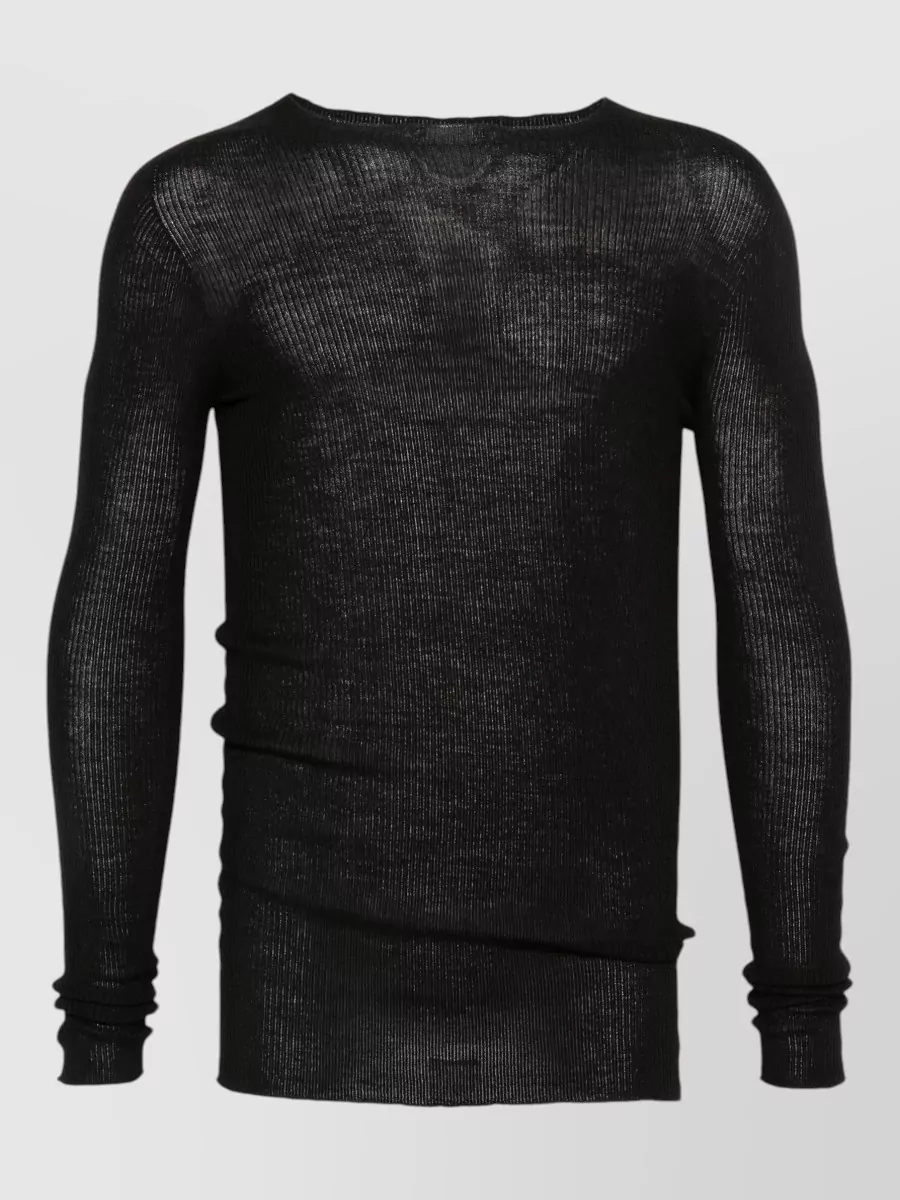 Rick Owens merino wool slim ribbed long-sleeve t-shirt