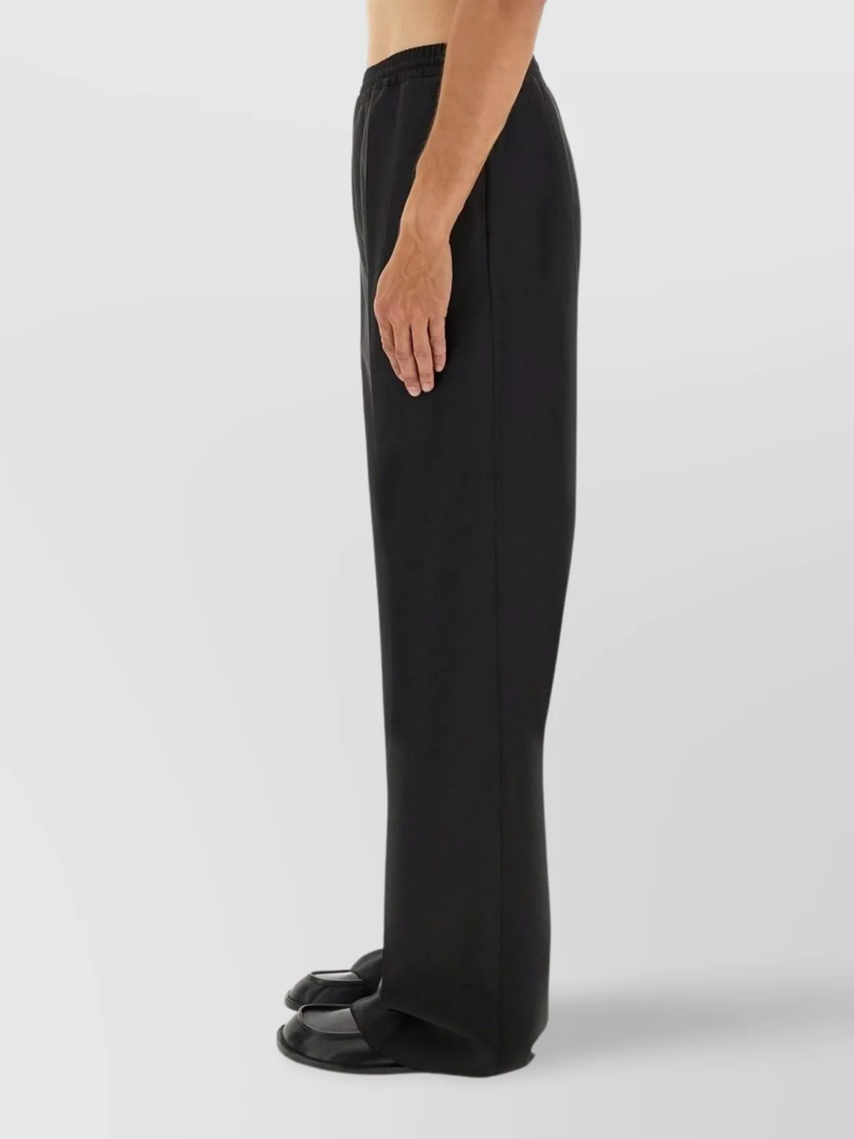 Moschino Wide Leg Trousers Elastic Waistband