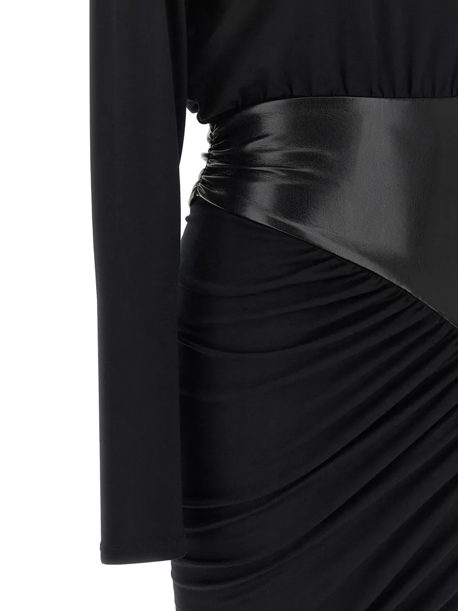 The Andamane Asymmetric Draped Mini Dress
