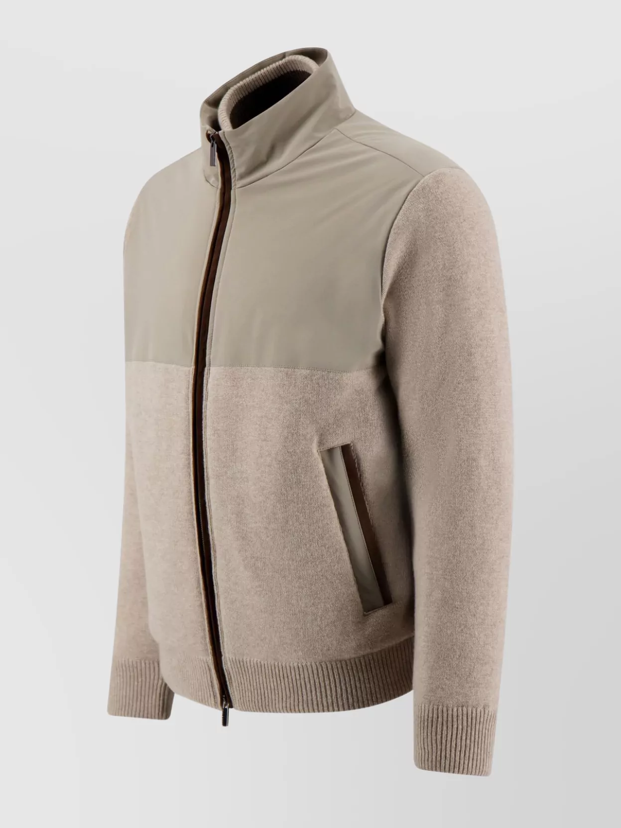 Paul & Shark High Collar Hybrid Jacket Side Pockets