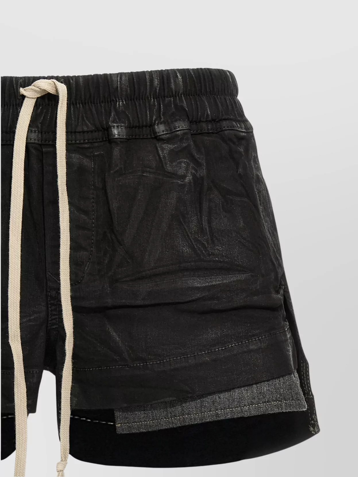 Rick Owens Drkshdw Layered Waistband Shorts Side Pockets