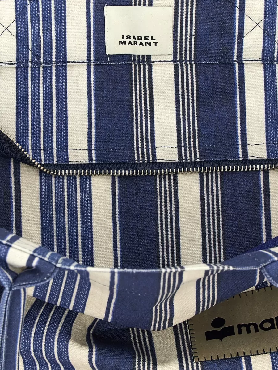 Isabel Marant Yenky Striped Beach Bag