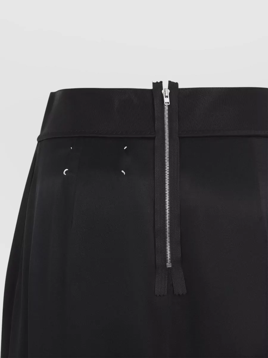 Maison Margiela Silk Satin High-Rise Midi Skirt