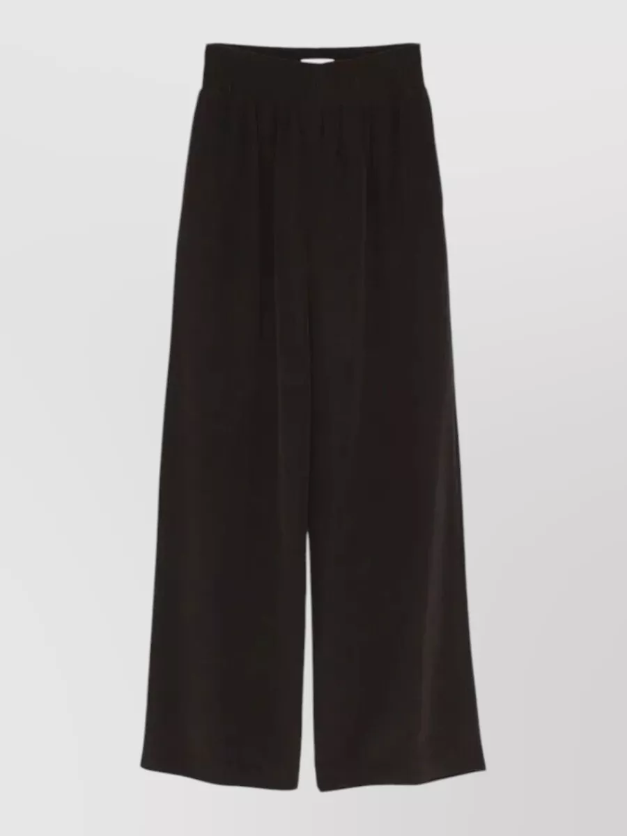 Joseph Satin Twill Wide-Leg Trousers
