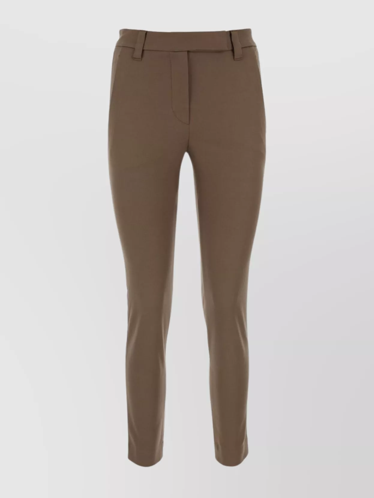 Brunello Cucinelli Tailored Trousers With Back Pockets And Belt Loops In Brown