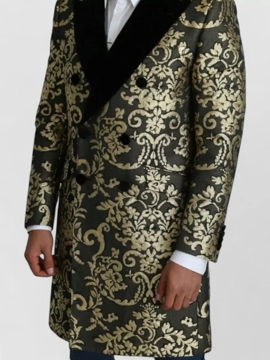 Dolce&Gabbana Brocade Double-Breasted Coat