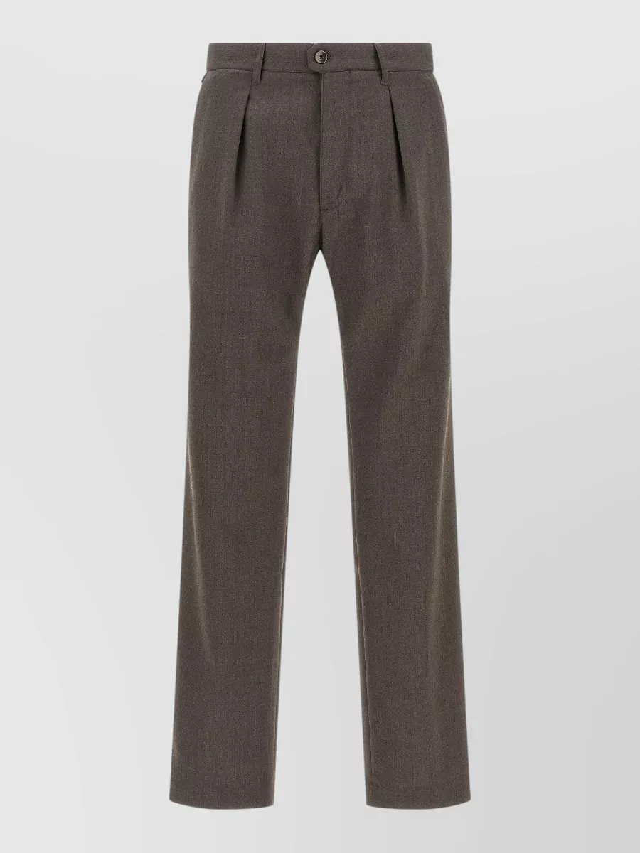 Incotex wool-blend pleated tailored trousers