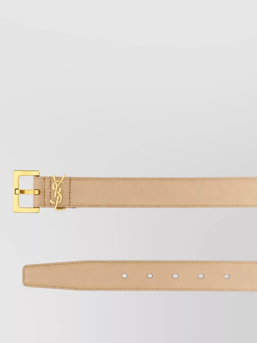 Saint Laurent Leather Cassandre Belt