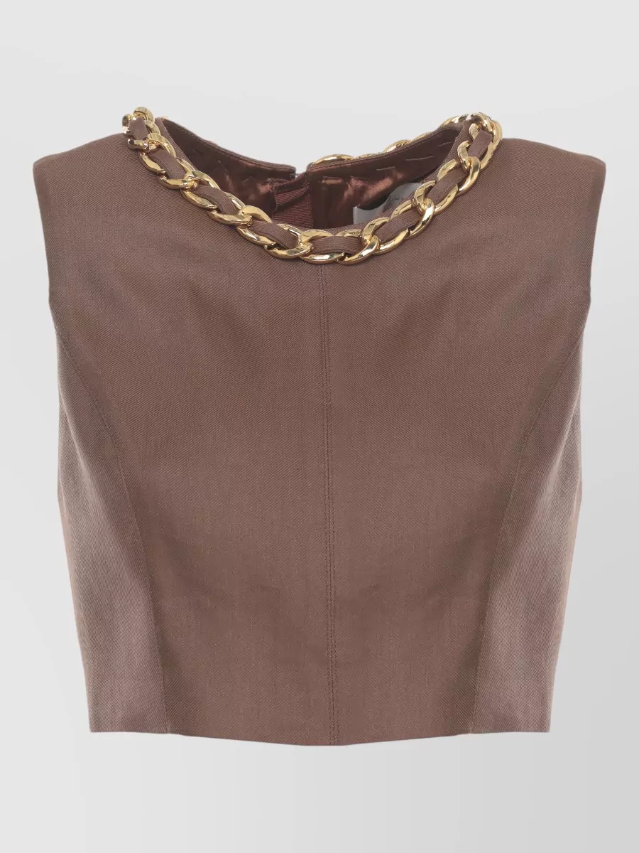 Elisabetta Franchi sleeveless linen top