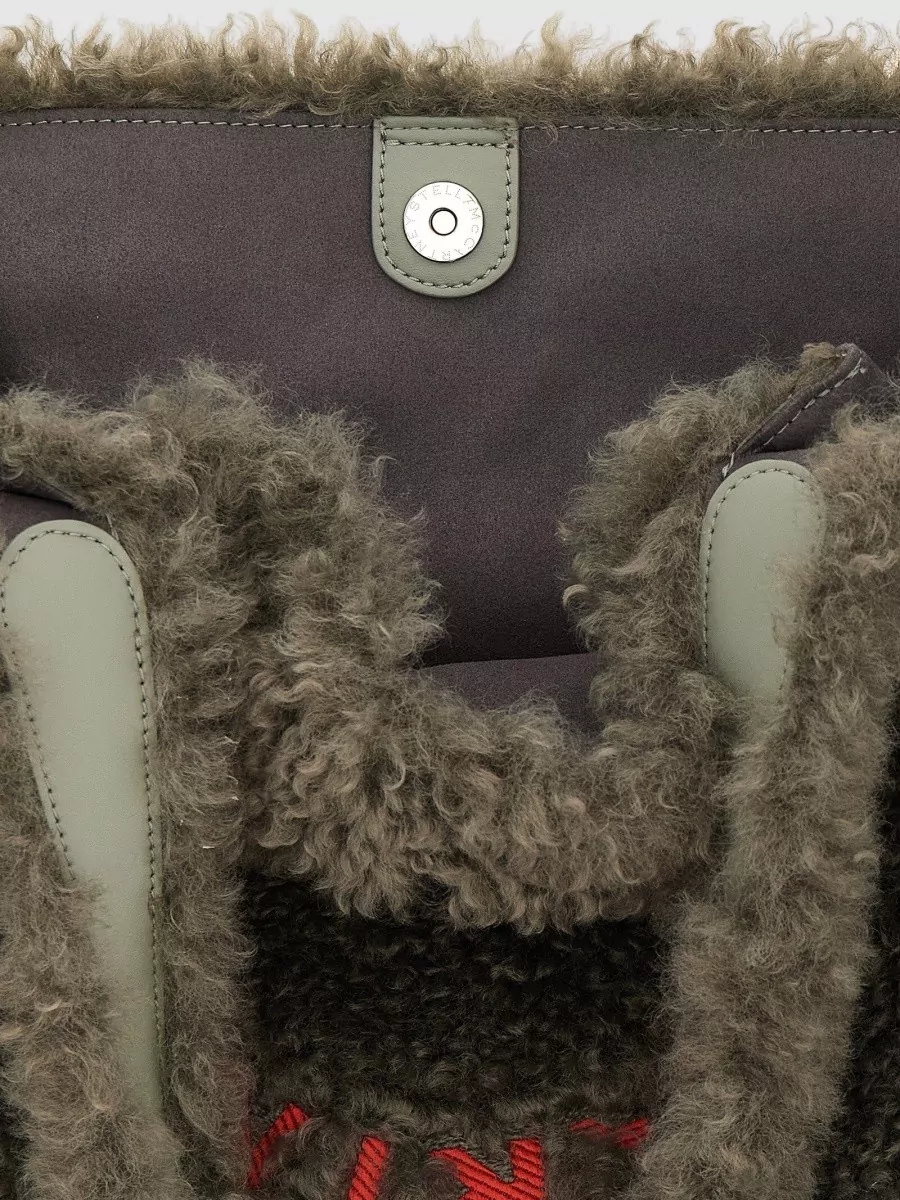Stella Mccartney Stella Logo Shearling Tote Bag