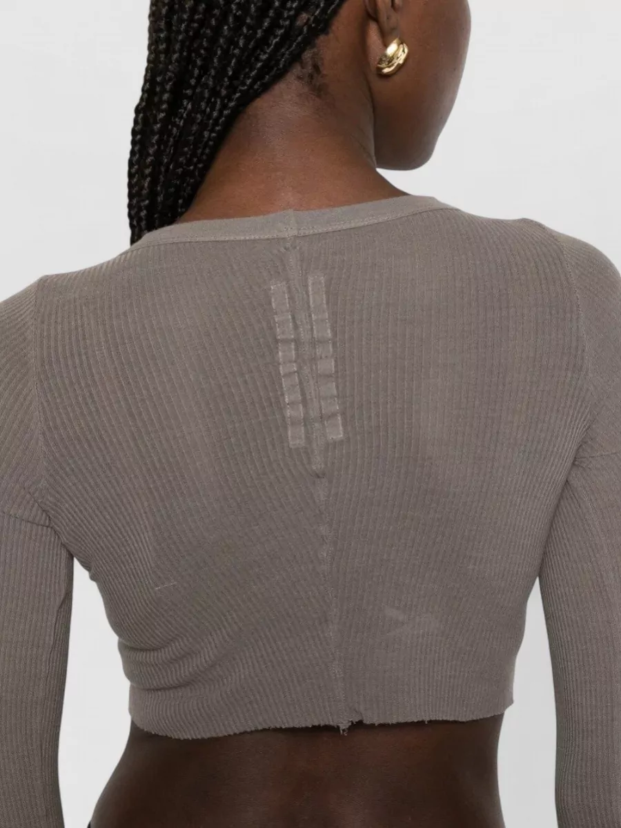 Rick Owens Cropped Long-Sleeve T-Shirt