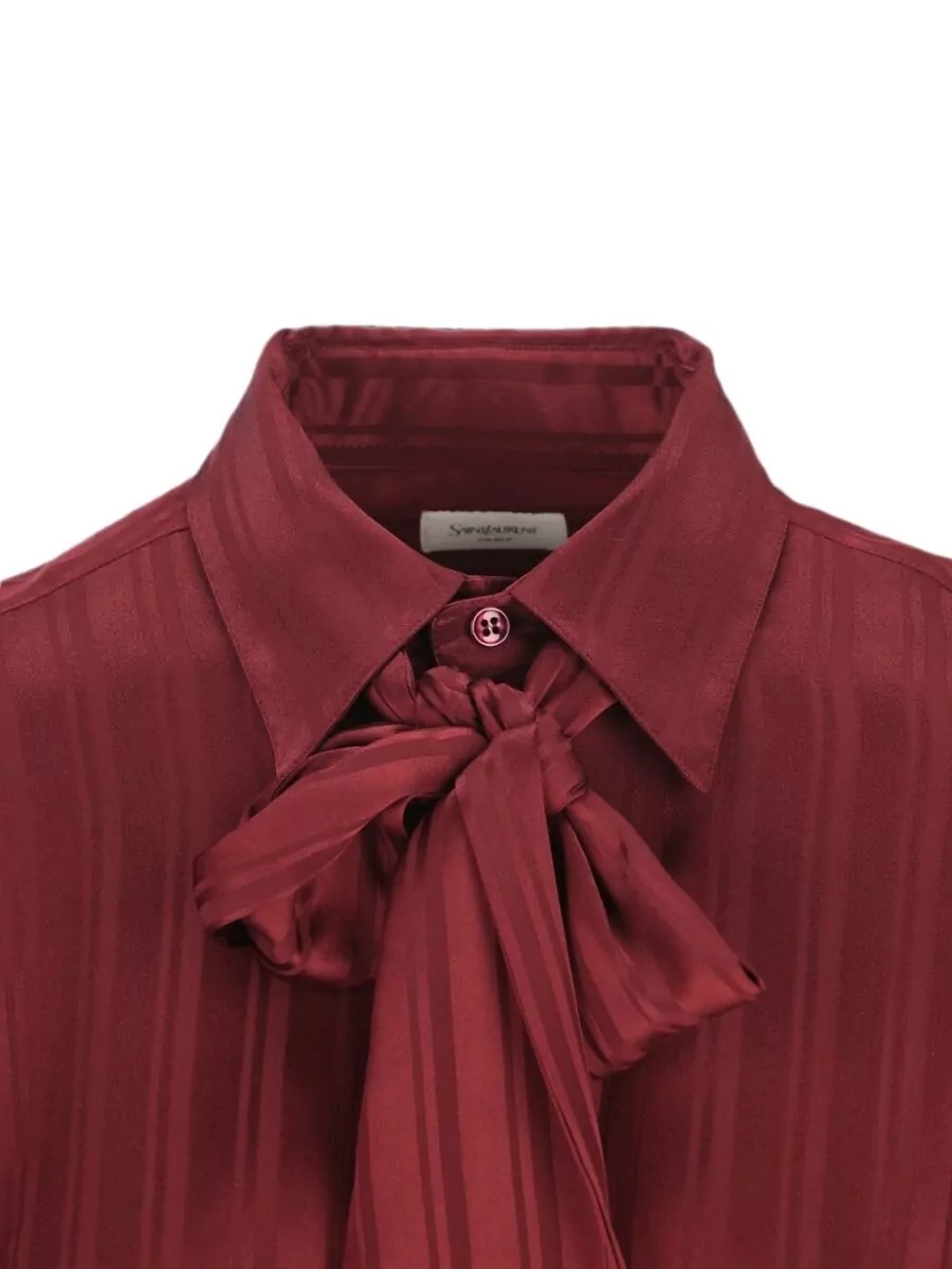 Saint Laurent Silk Lavallière Blouse