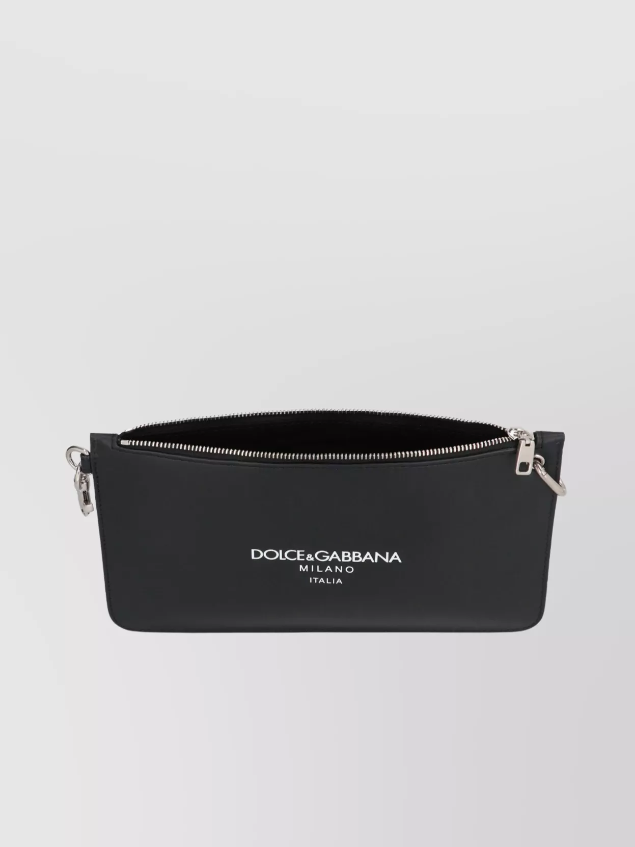Dolce&Gabbana Leather Flat Pouch With Adjustable Strap