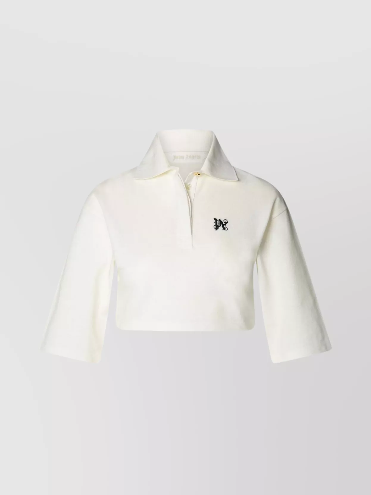 Shop Palm Angels Cotton Crop Polo Shirt