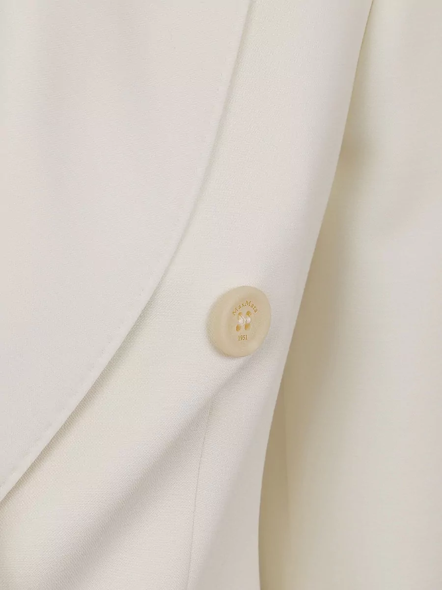 Max Mara Virgin Wool Double-Breasted Cropped Blazer