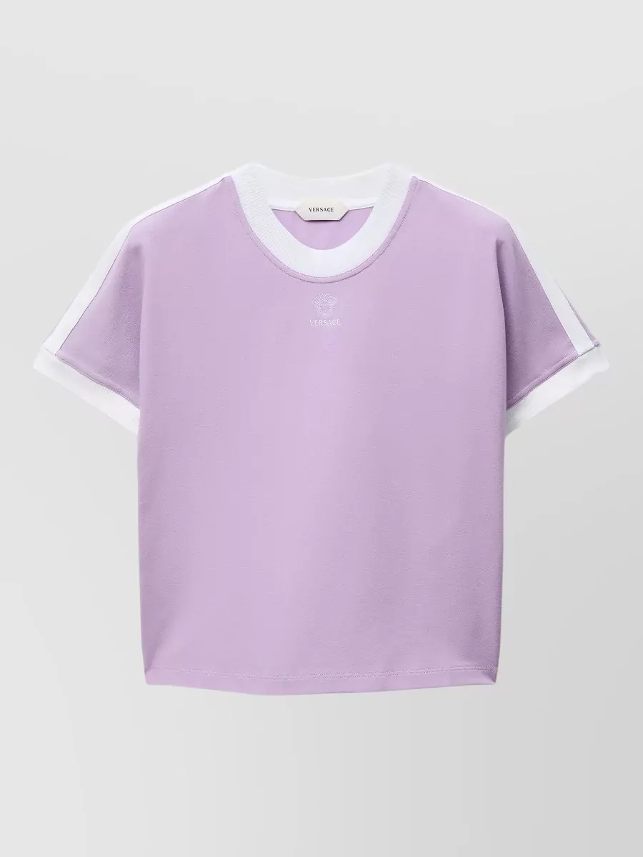 Versace Ribbed cotton t-shirt