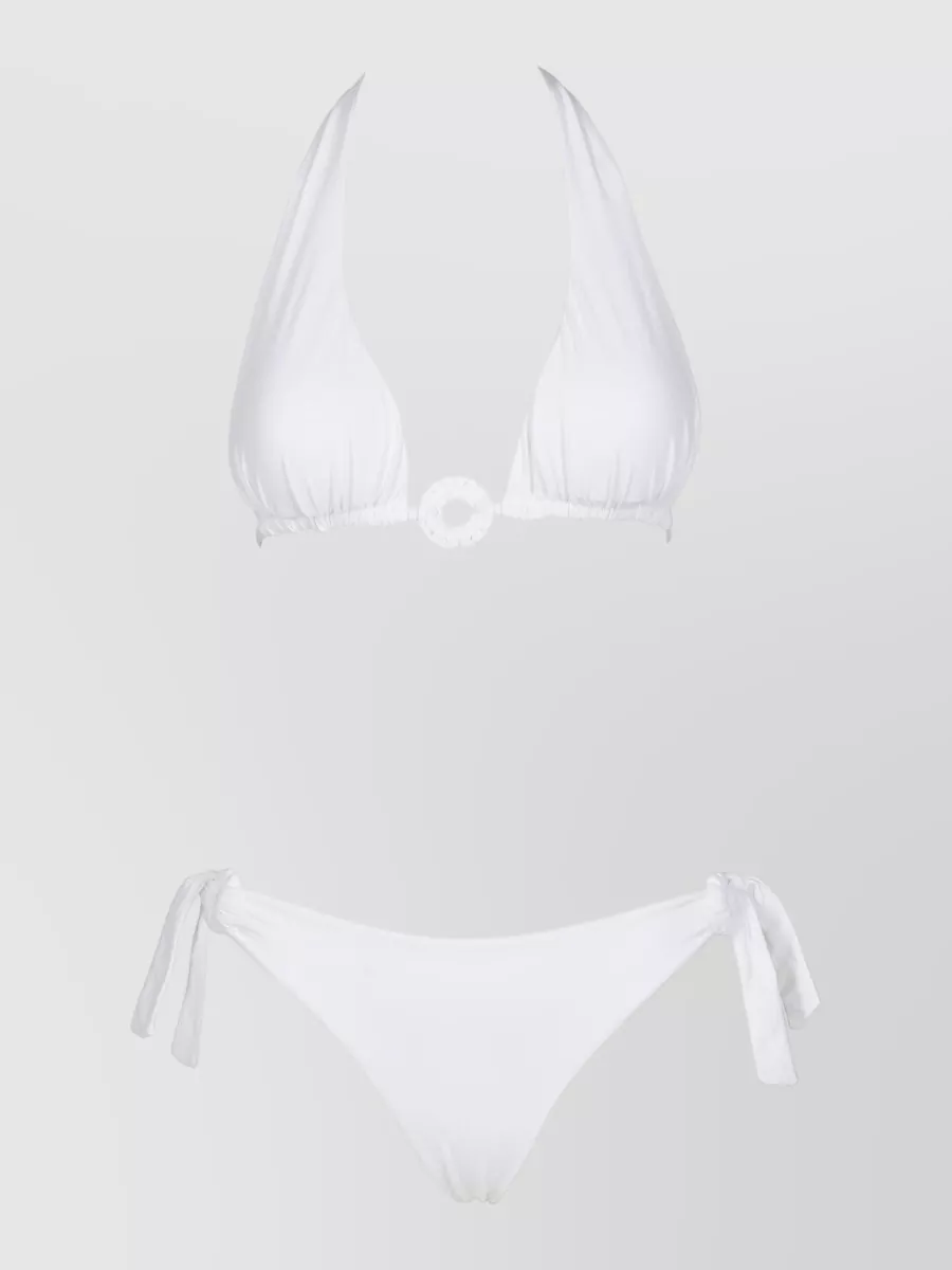 Fisico ruffled triangle bikini