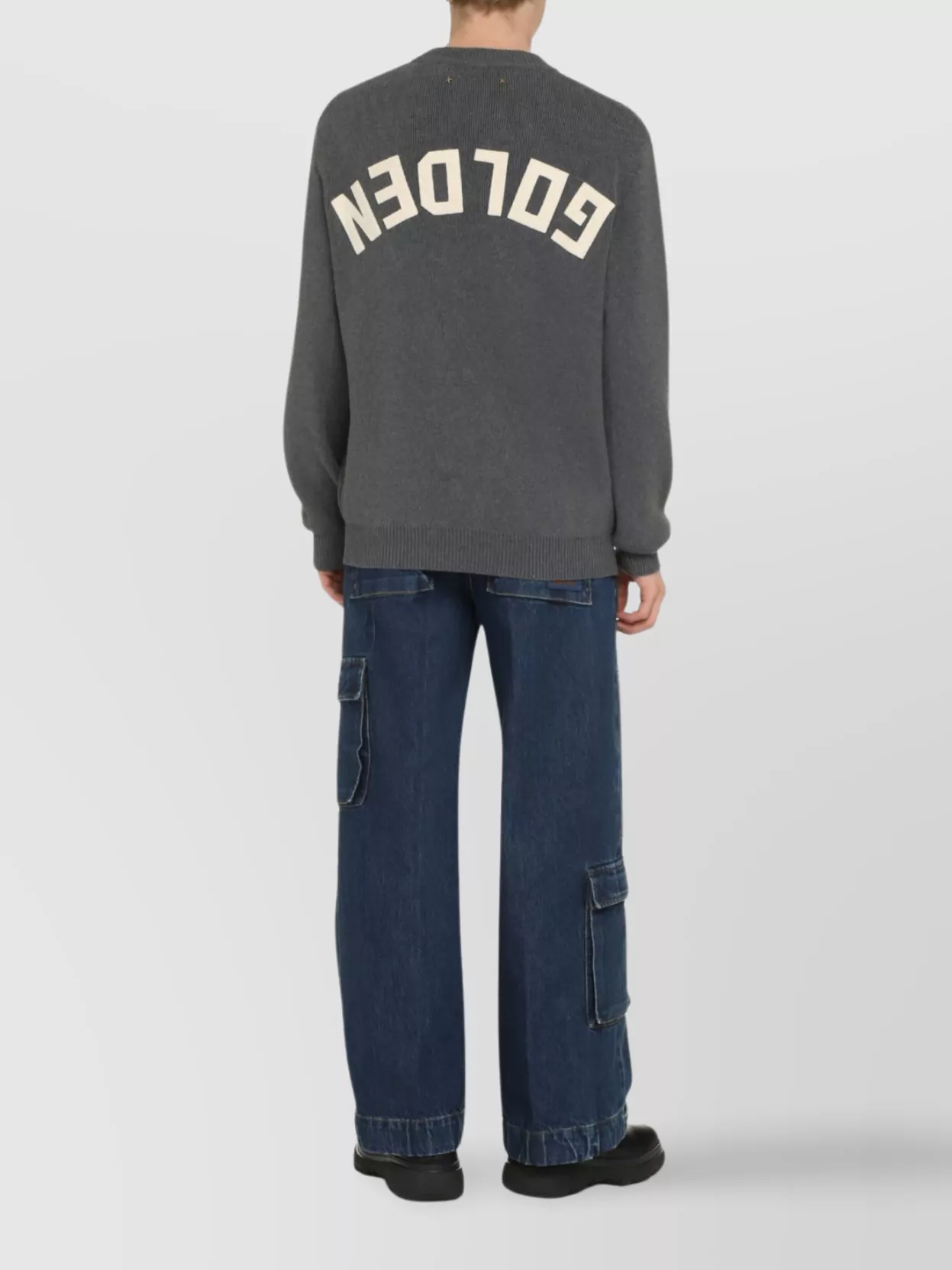 Golden Goose Crew-Neck Cotton Sweater Back Print
