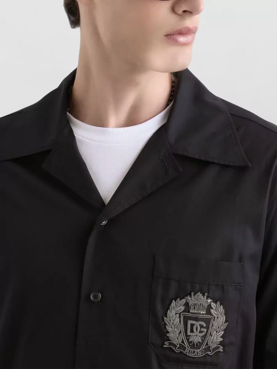 Dolce&Gabbana Hawaii Cotton Shirt Short Sleeves Pocket