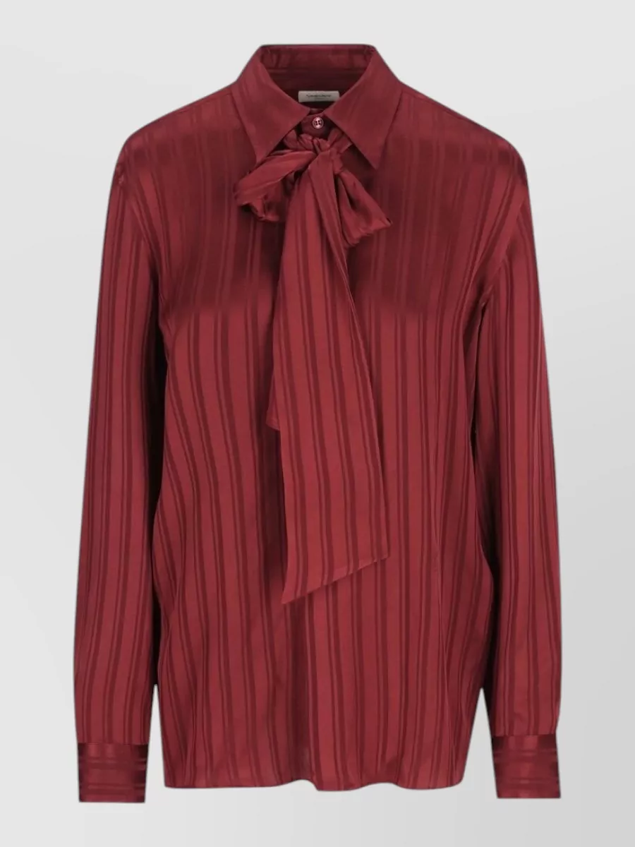 Saint Laurent silk lavallière blouse