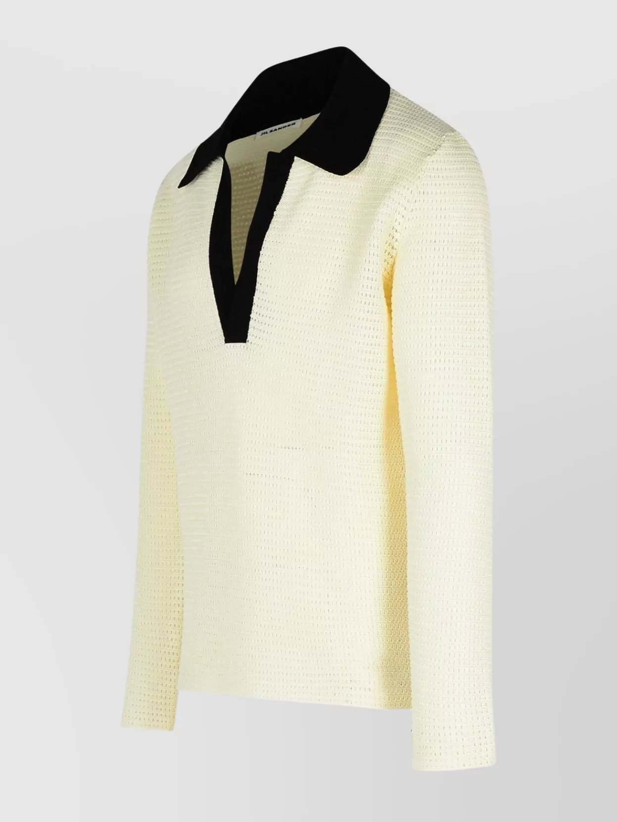 Jil Sander Textured Knit V-Neck Polo Shirt