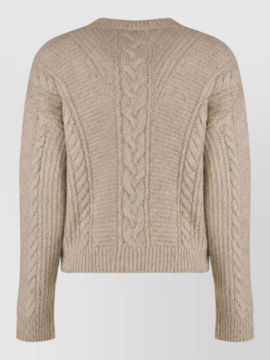 S Max Mara Metallic Alpaca-Blend Boxy Jumper
