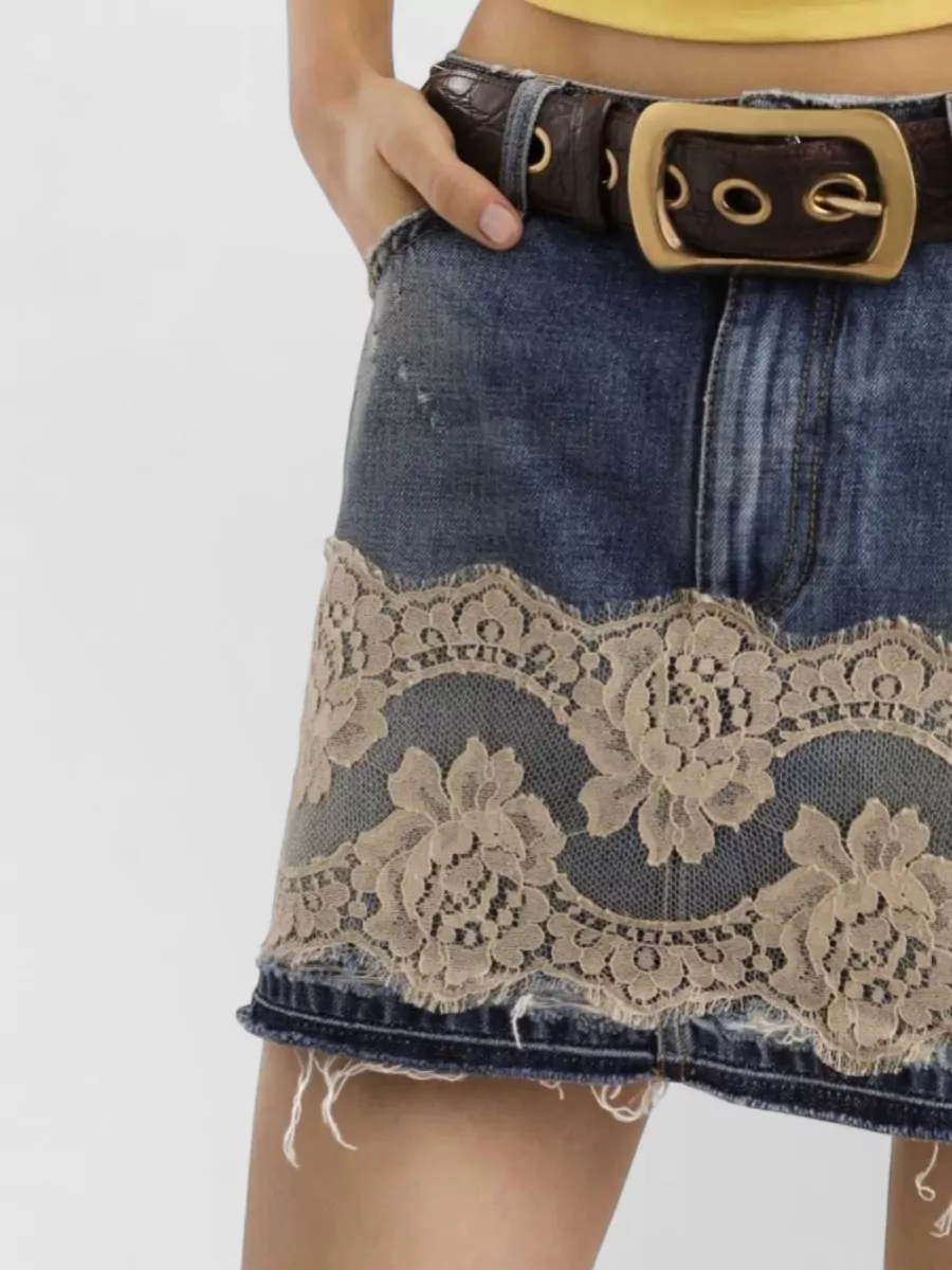 Dolce&Gabbana Lace Insert Mini Skirt