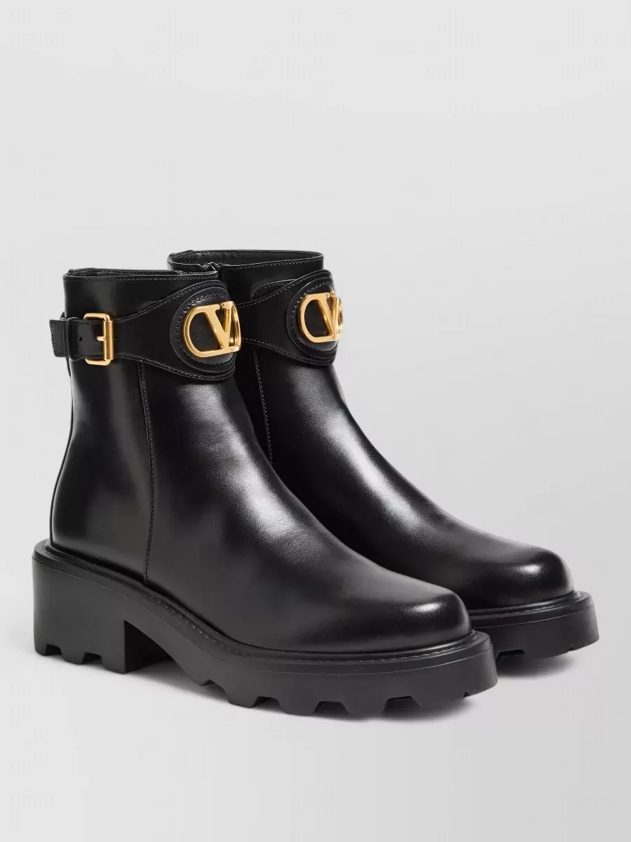 Valentino leather ankle boots