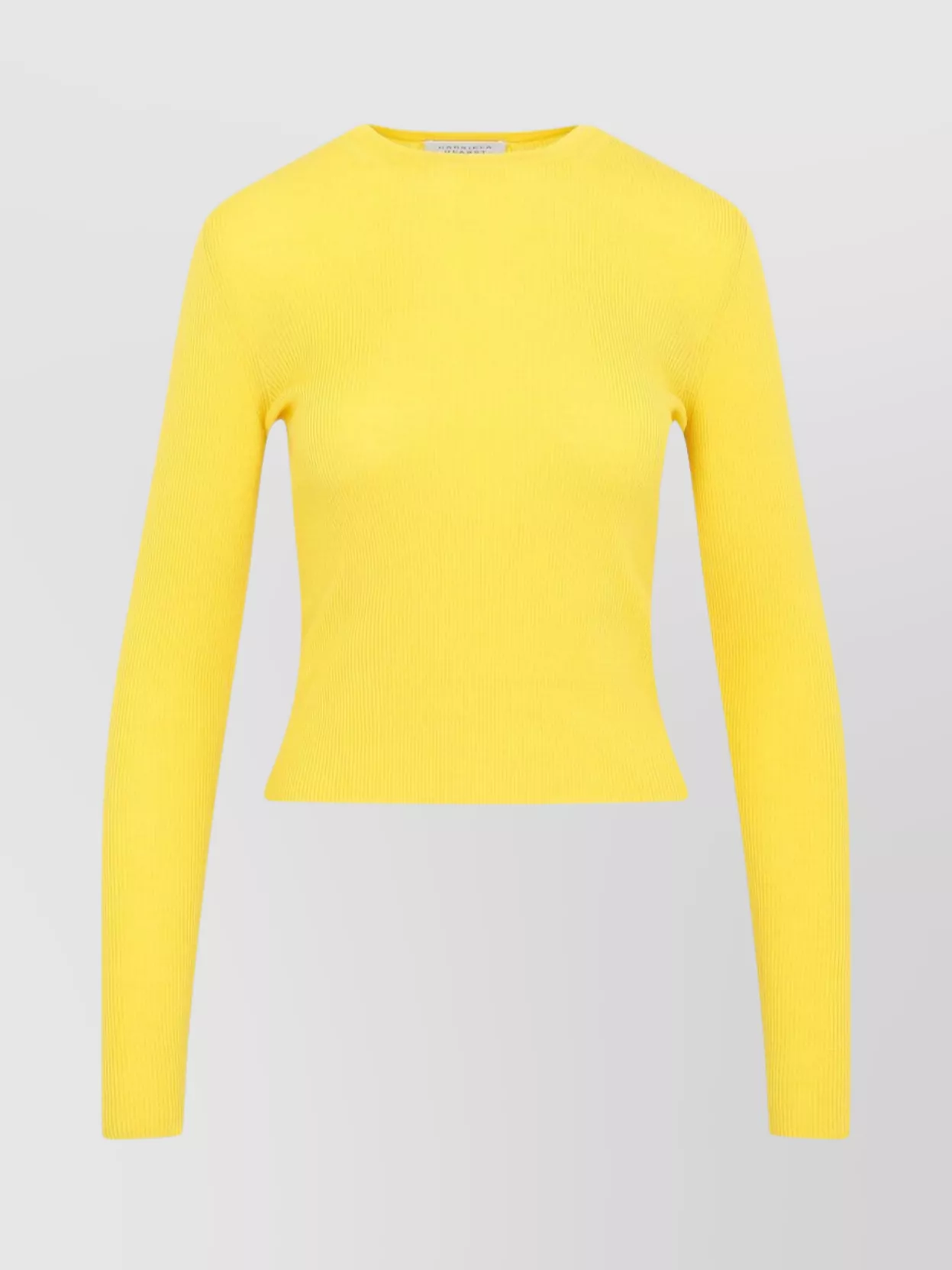 Gabriela Hearst Kaia Long-sleeved Ribbed Top In Yellow