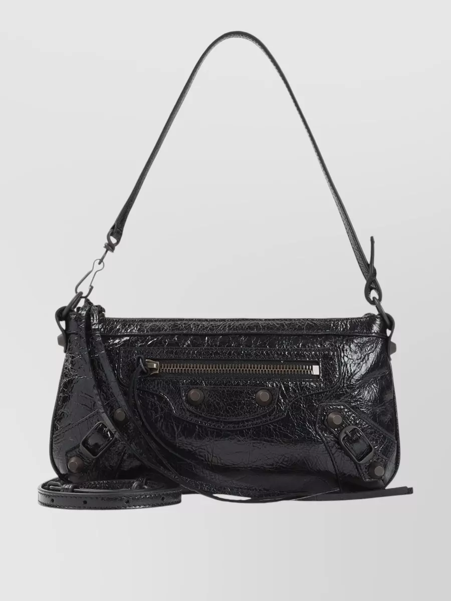 Balenciaga leather le city pouch
