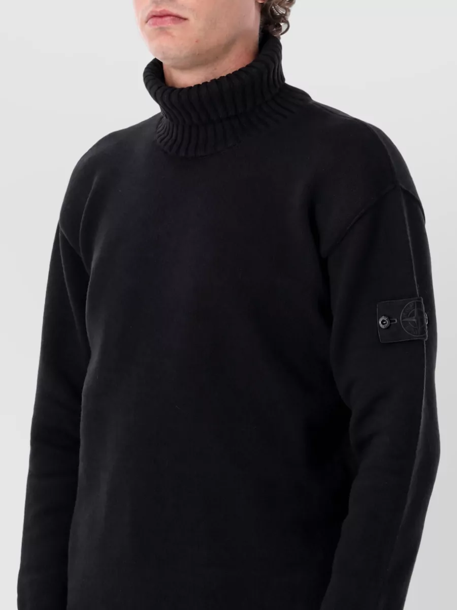 Stone Island Cotton Ribbed Turtleneck Sweater