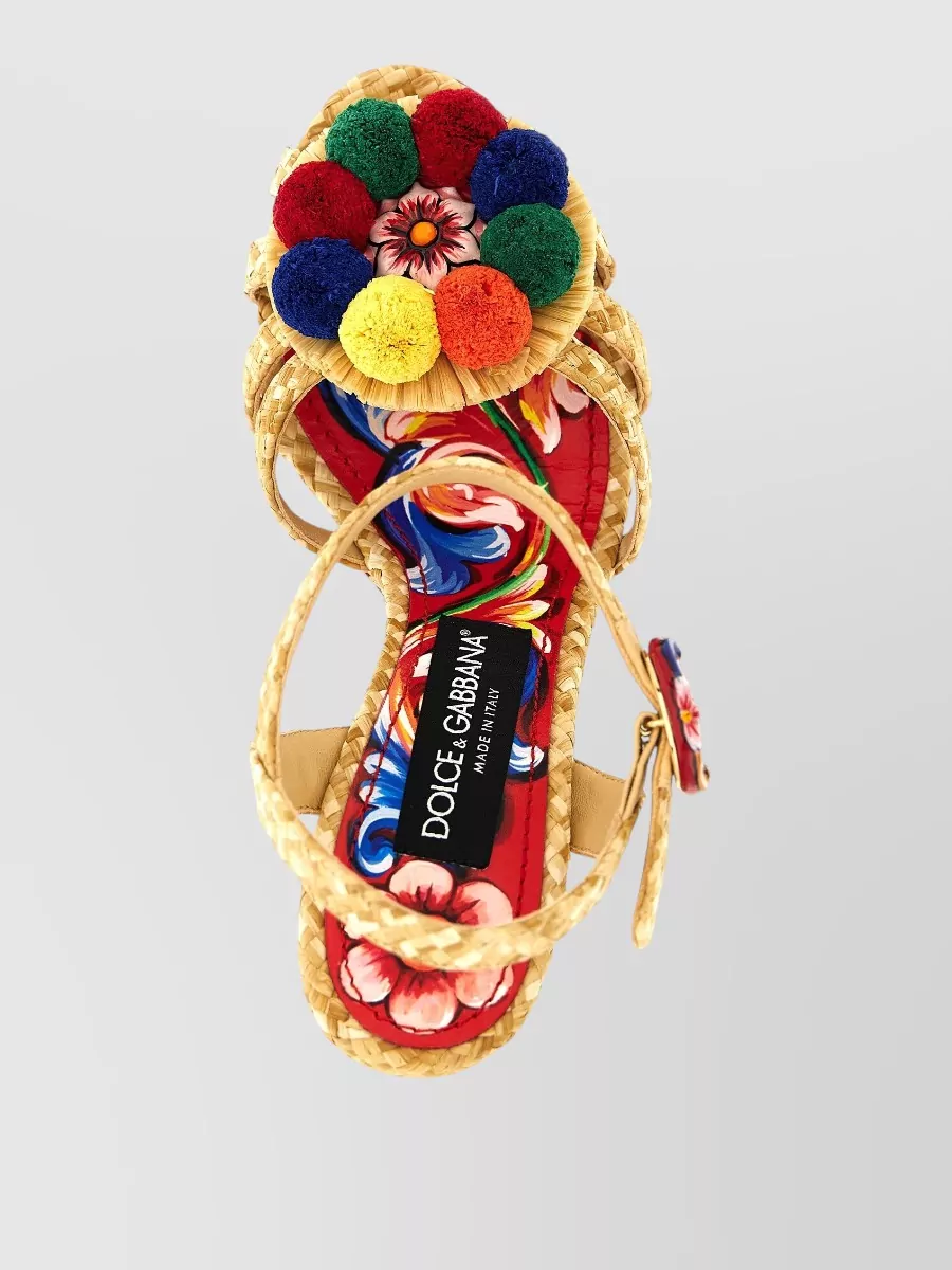 Dolce&Gabbana Embroidered Platform Sandals
