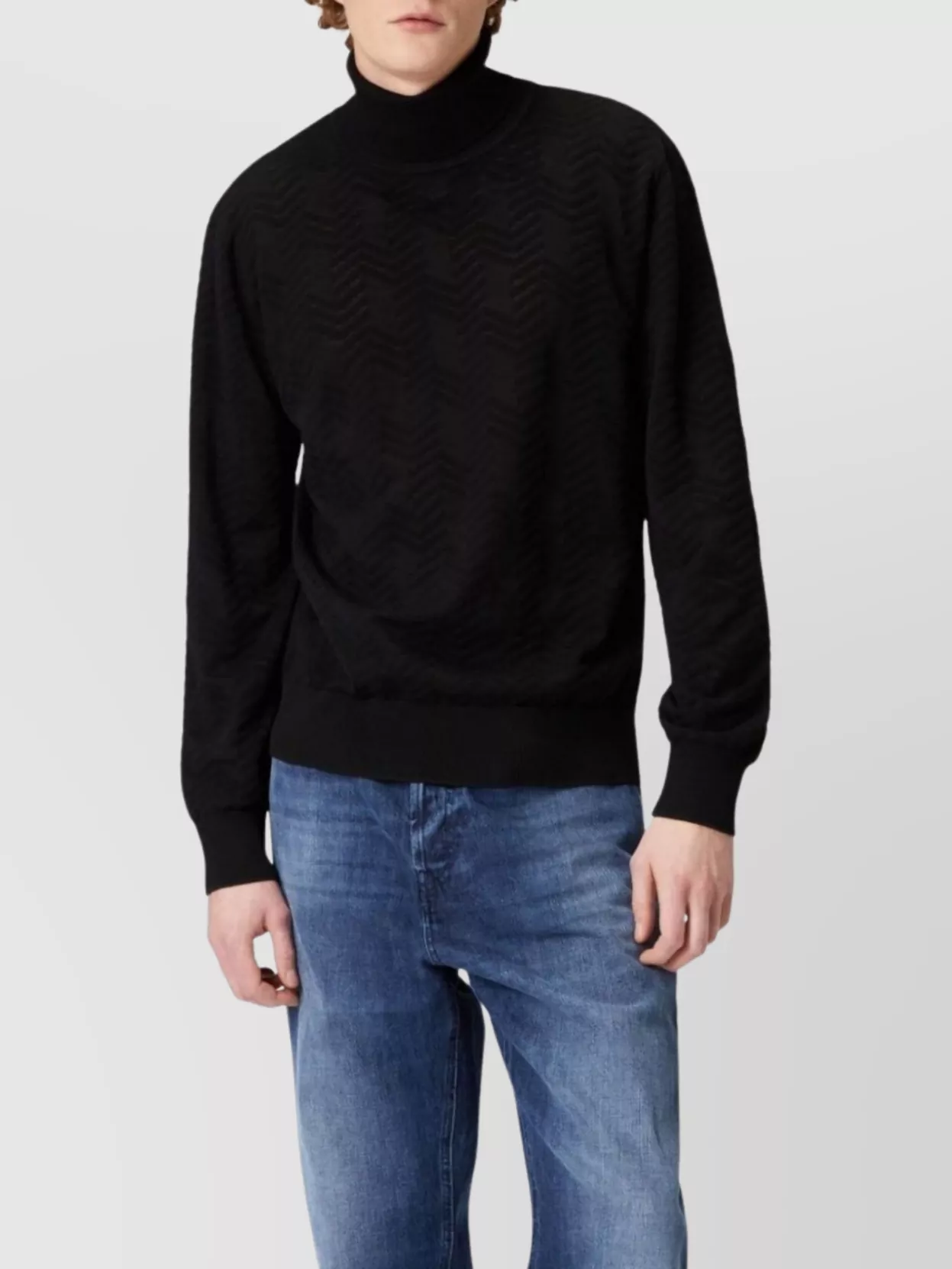 Missoni Textured Turtleneck Sweater Long Sleeves