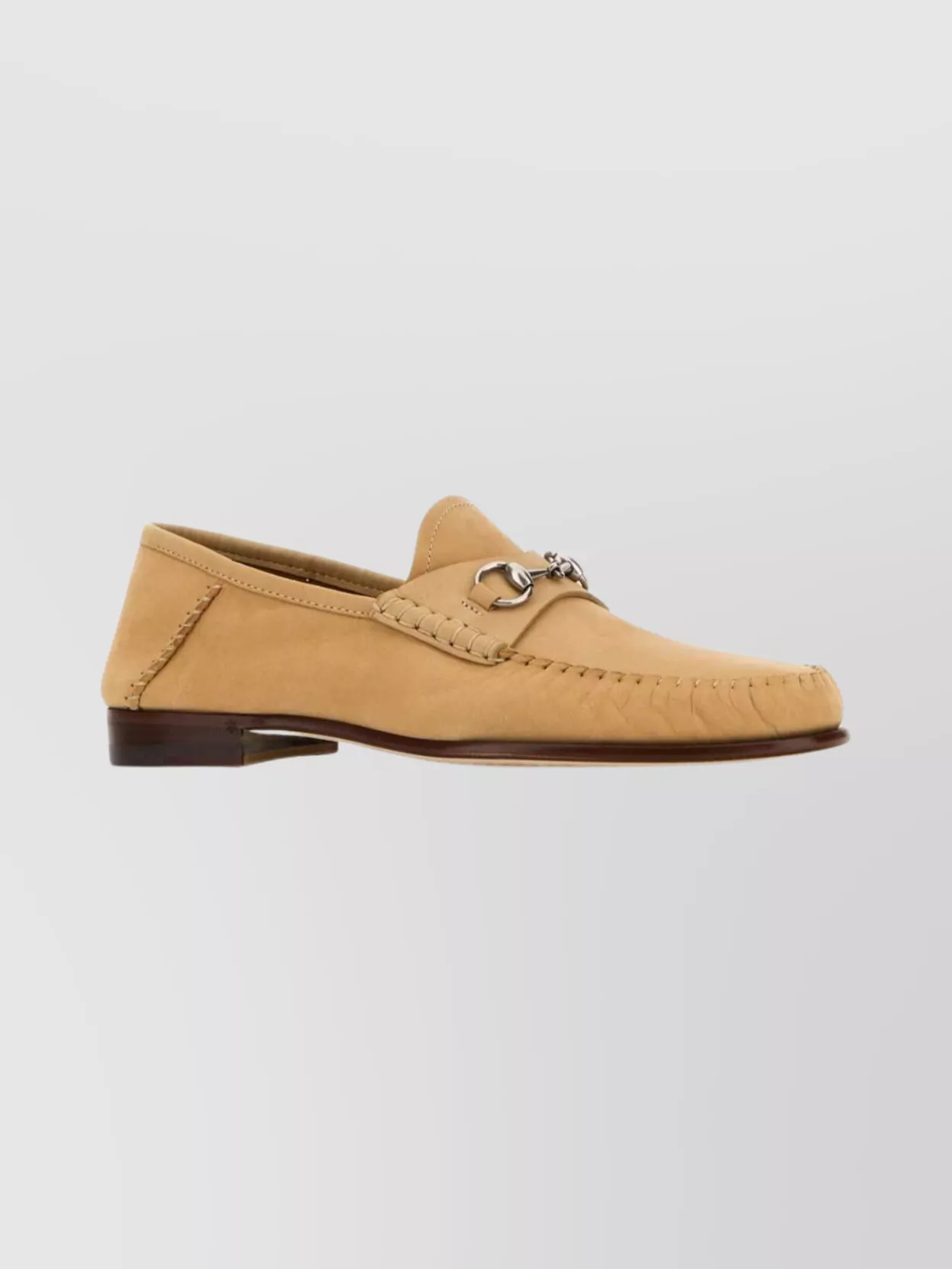 Gucci Suede Loafers Featuring Metal Hardware In Brown
