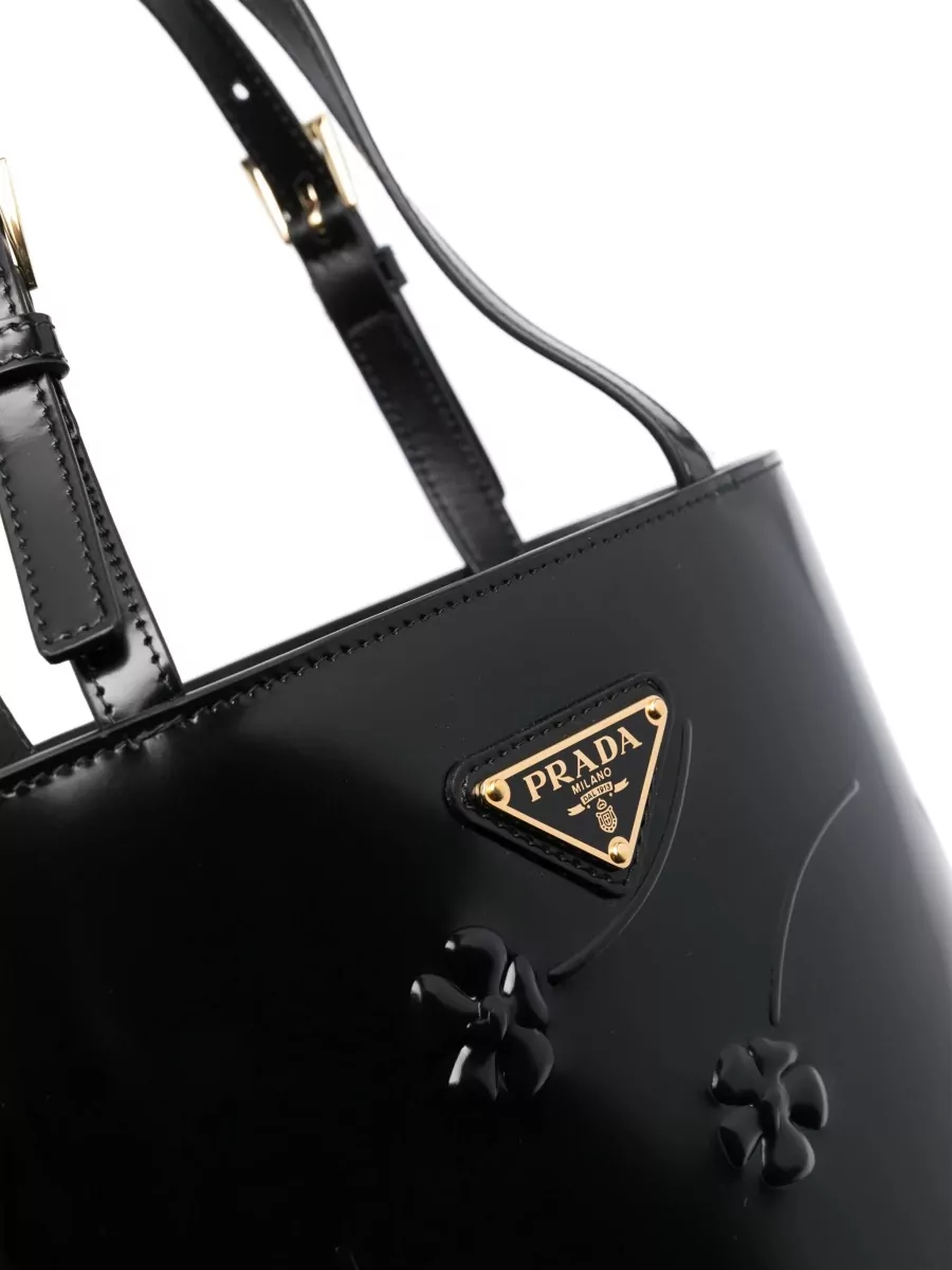 Prada Triangle Leather Clutch Bag