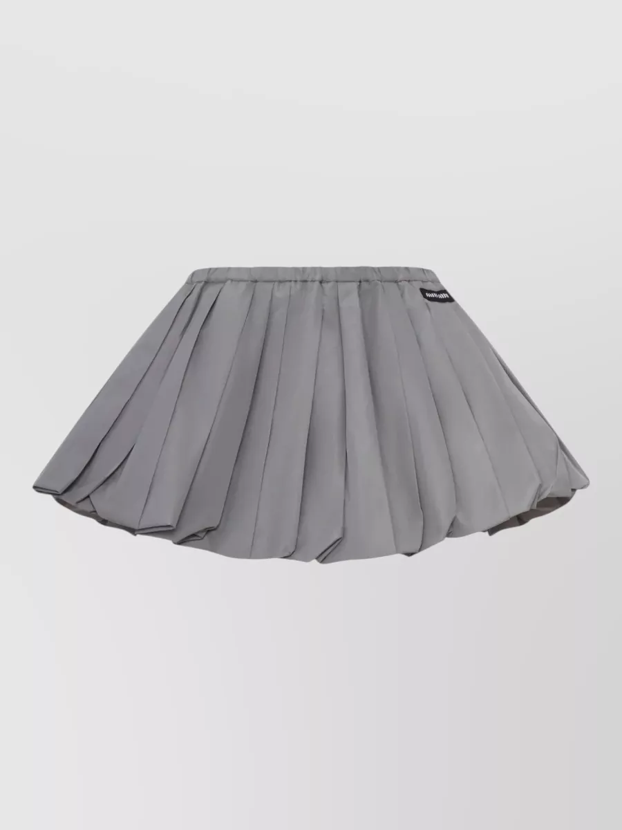 Miu Miu Pleated balloon mini skirt