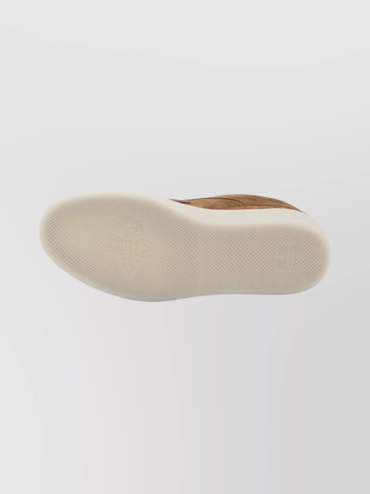 Gucci Suede Sneakers With Rounded Toe And Rubber Sole