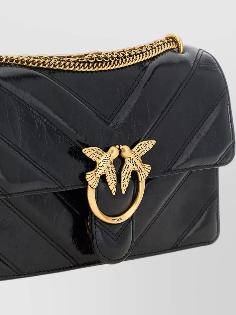 Pinko Love Bag Leather Shoulder Bag