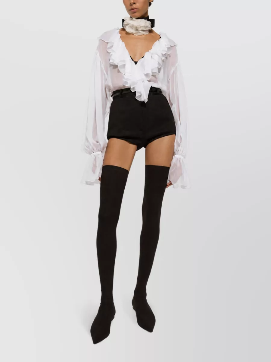 Dolce&Gabbana Silk Ruffled Blouse