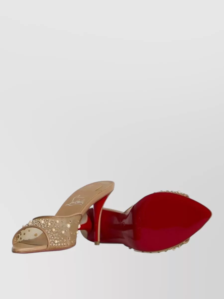 Christian Louboutin Strass Embellished Mules